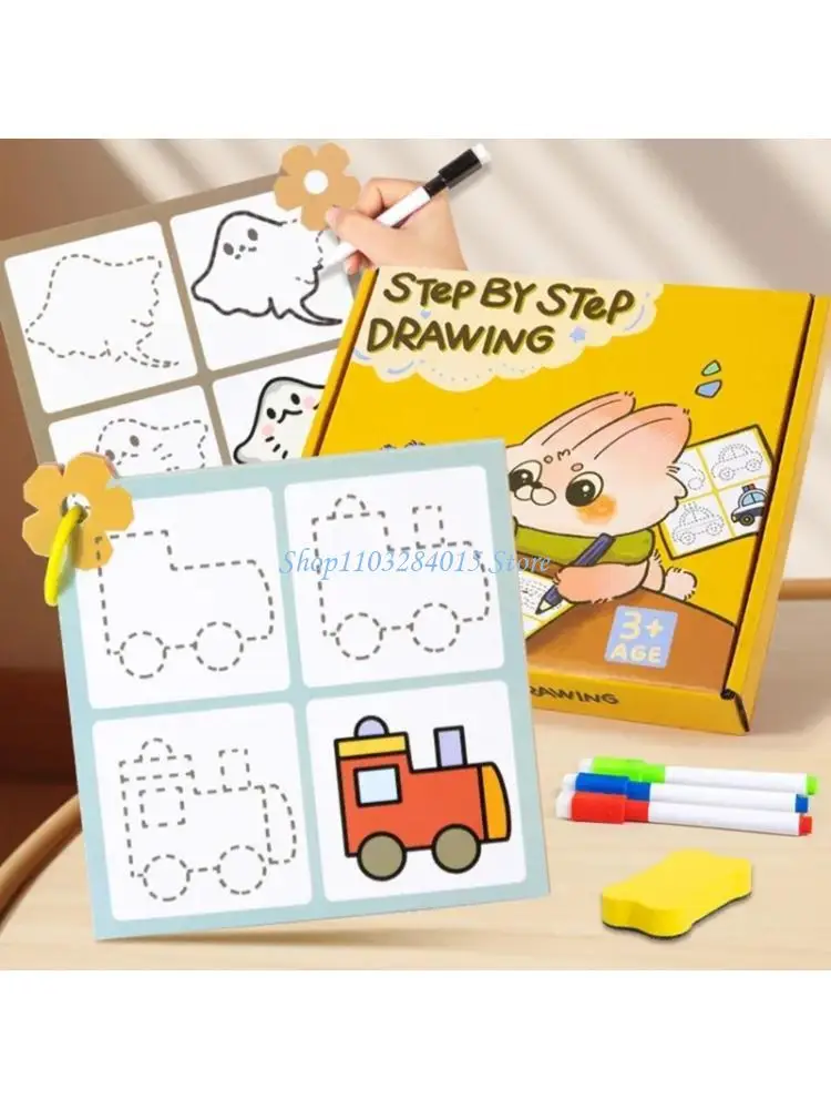 R6FF Kids Step-by-Step Drawing Practice Book Development Pen Control Practice Book
