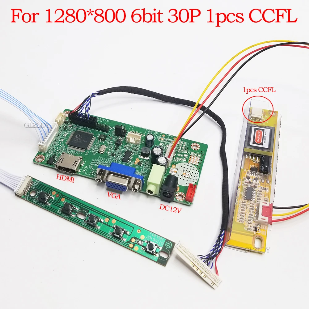 Placa controladora lcd para 15.4 "1280x800 n154i2 qd14tl01 claa141wb02 lp141wx1 LP154WX4-TL ** b141ew01 hdmi vga monitor de exibição diy