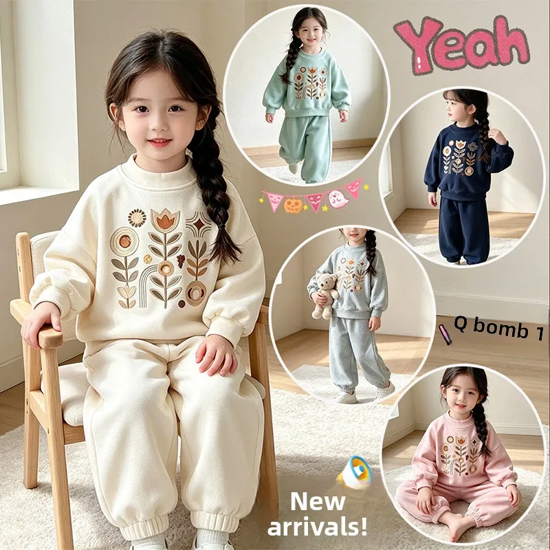 New Spring Autumn Fashion Baby Girl Clothes Children Cute Casual T-Shirt Pants 2Pcs/Sets Toddler Sports Costume Kids Tracksuits
