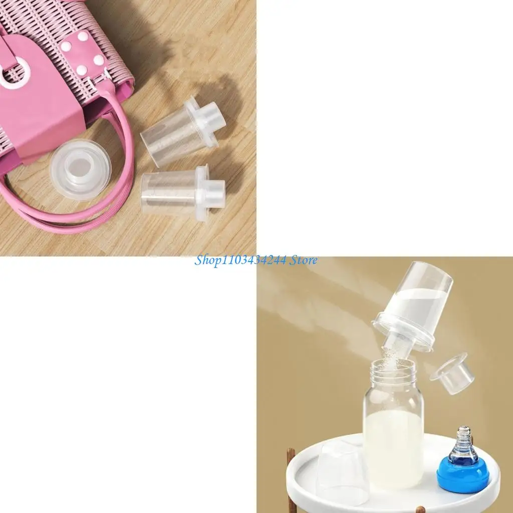 Caixa leve para leite pó para bebê, 1 2 peças, organizador capacidade 80ml para famílias viagem, desfrute e