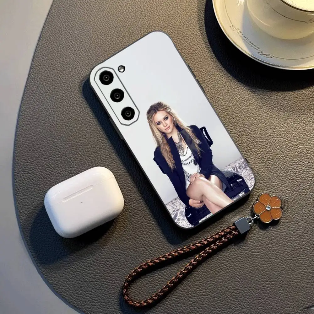 

H-Hilary D-Duff Phone Case For Samsung Galaxy A73,A72,A71,A70,A53,A52,A51,Others Soft Black Cover