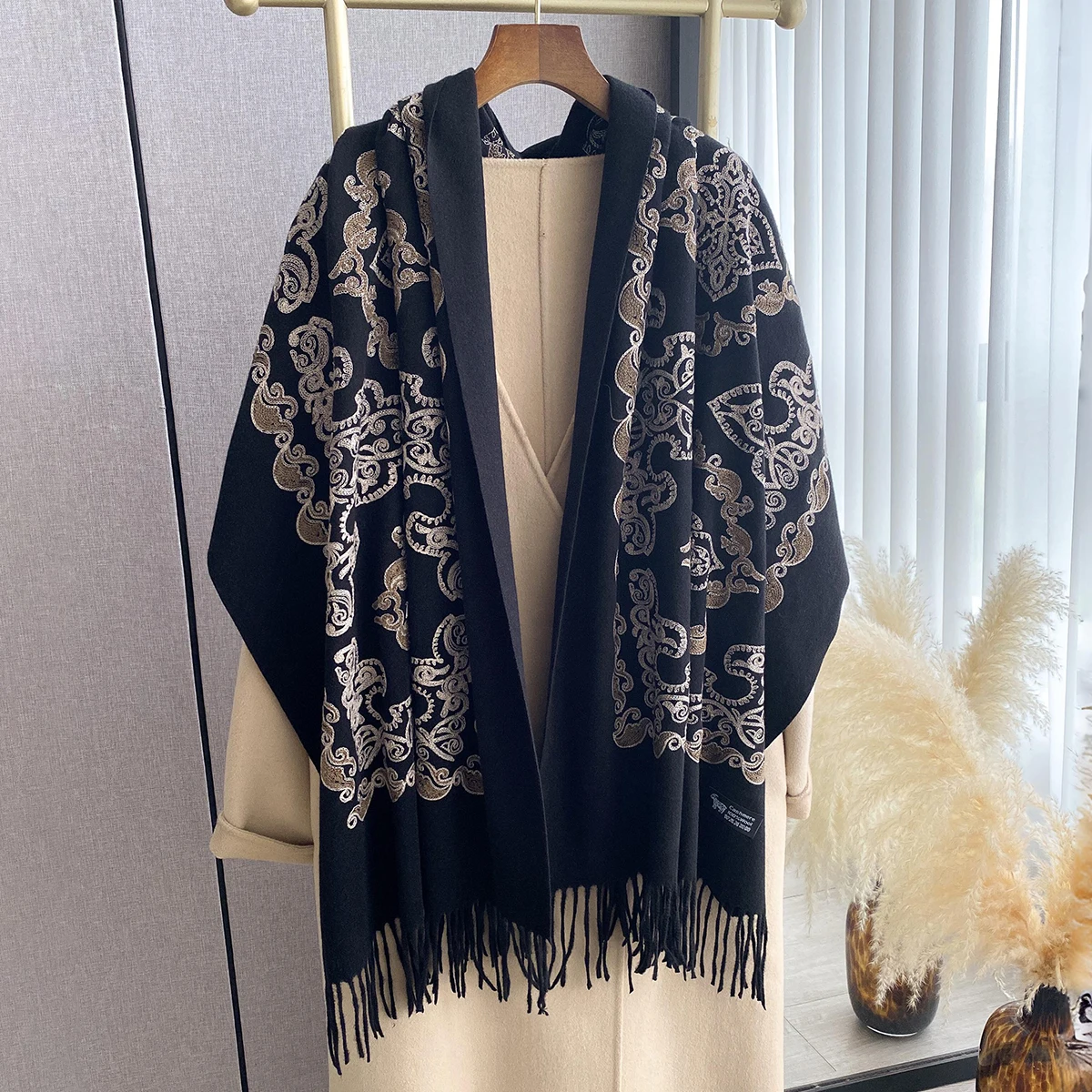 Luxury High Quality Embroidery - Embroidery Pashmina ulasan dan harga