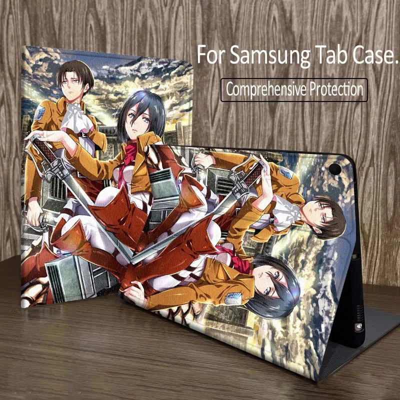 A-Attacks on T-Titans Anime Tablet Case For Samsung Galaxy Tab A A7 A8 A9 A11 S6 S11 Lite Plus 10.1 10.4 10.5 Inch 2022 2025