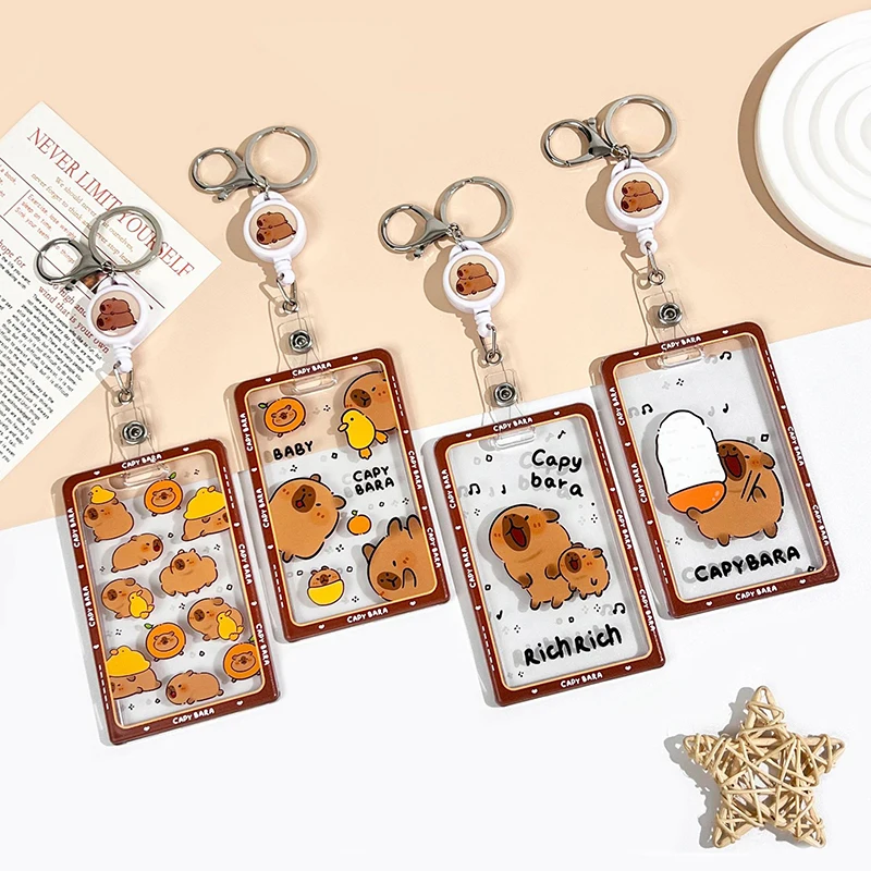 การ์ตูน Capybara Photocard ผู้ถือ Photocards Protector การ์ด Photo กระเป๋า Idol การ์ดรวบรวม Organizer เครื่องเขียน
