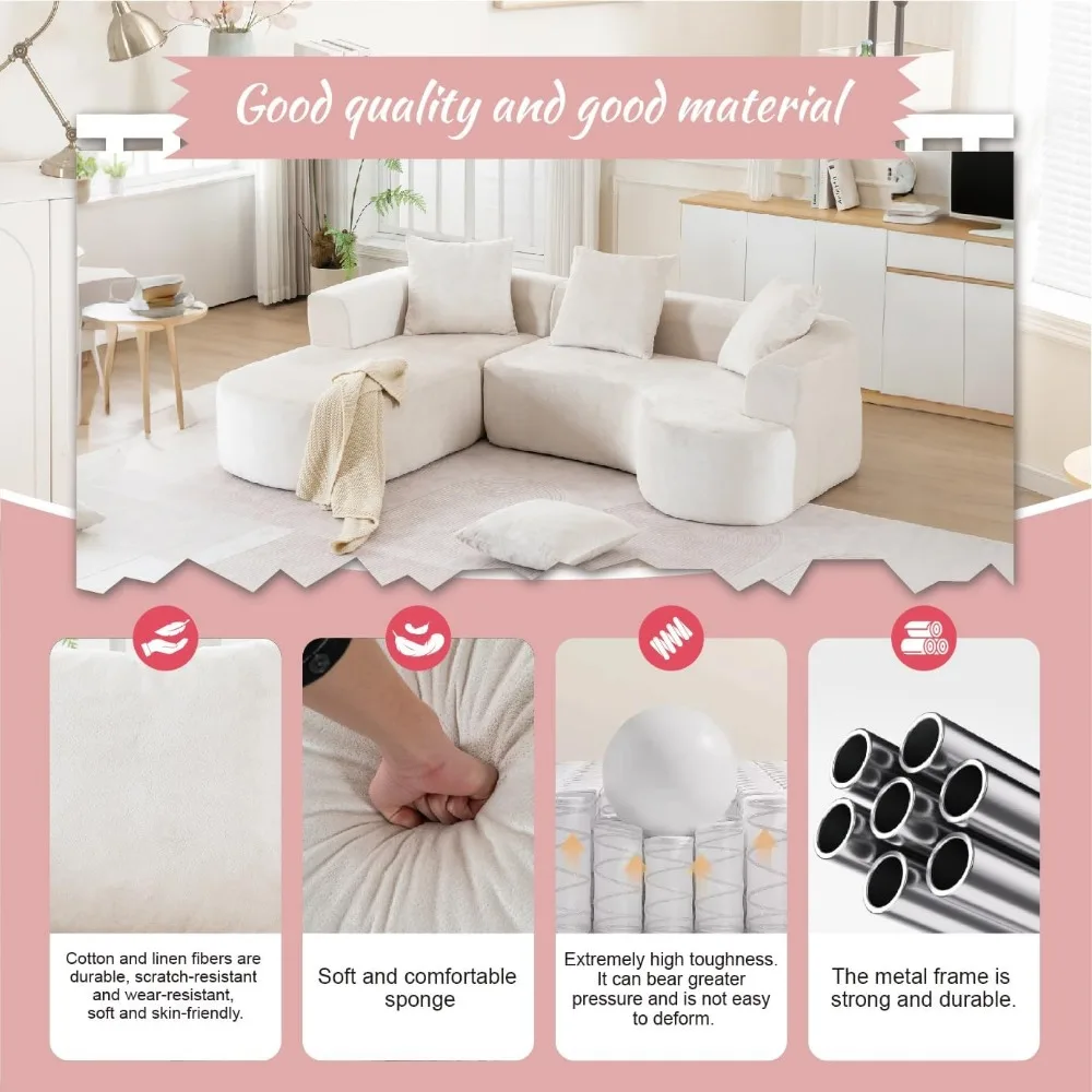 Роскошный современный 3-местный секционный диван из синели с шезлонгом для гостиной, очень широкий изогнутый комфорт L-образной формы