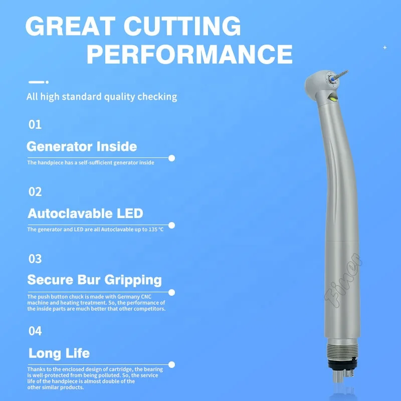 Bestselling Den tal high speed handpiece LED with E generator Den tal handpiece