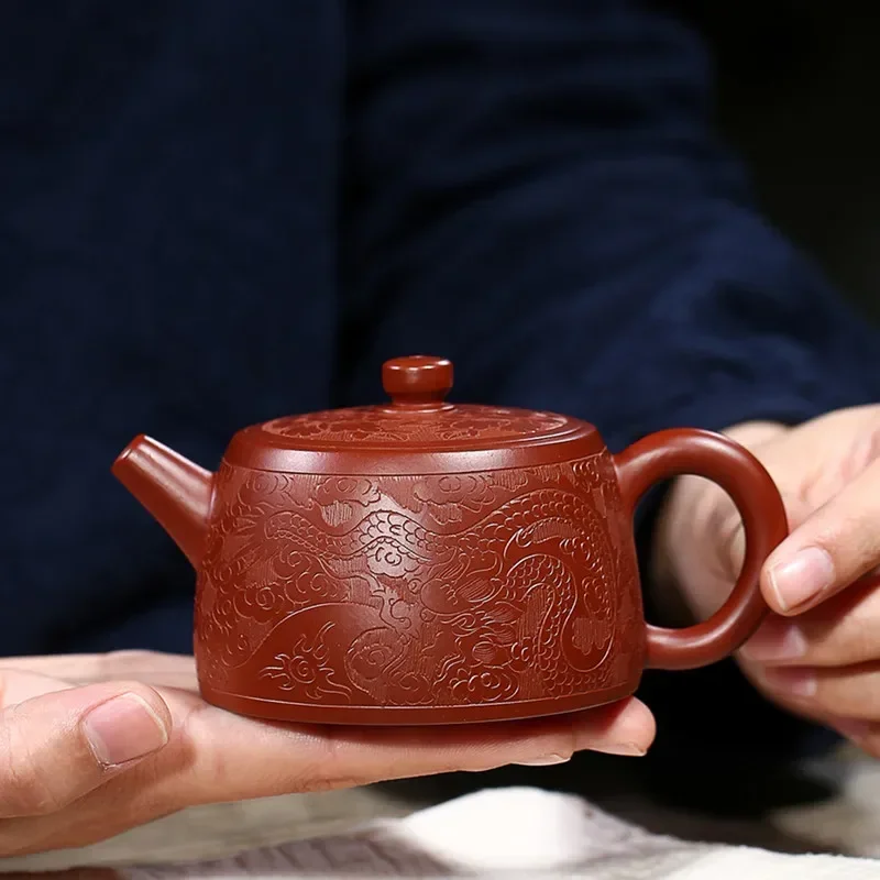 190ml Famous Yixing Purple Clay Teapots Raw Ore Dahongpao Tea Pot Tea Ceremony Supplies Zisha Filter Teaware Customized Gifts