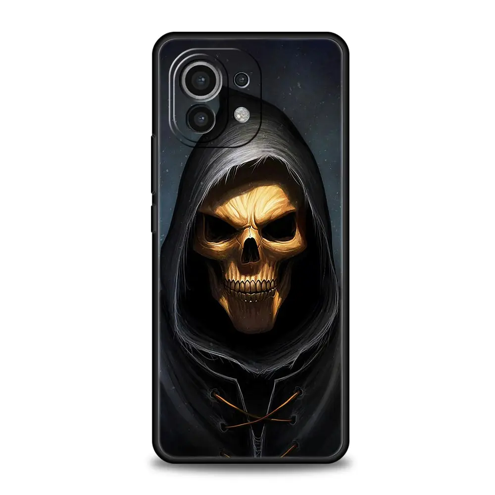 해골 해골 잔인 사신 패션 전화 케이스 Xiaomi 14 13T 12T Pro 12 13 11 Ultra Mi Note 10 Lite 10T Pro 11T 11i 9T 커버