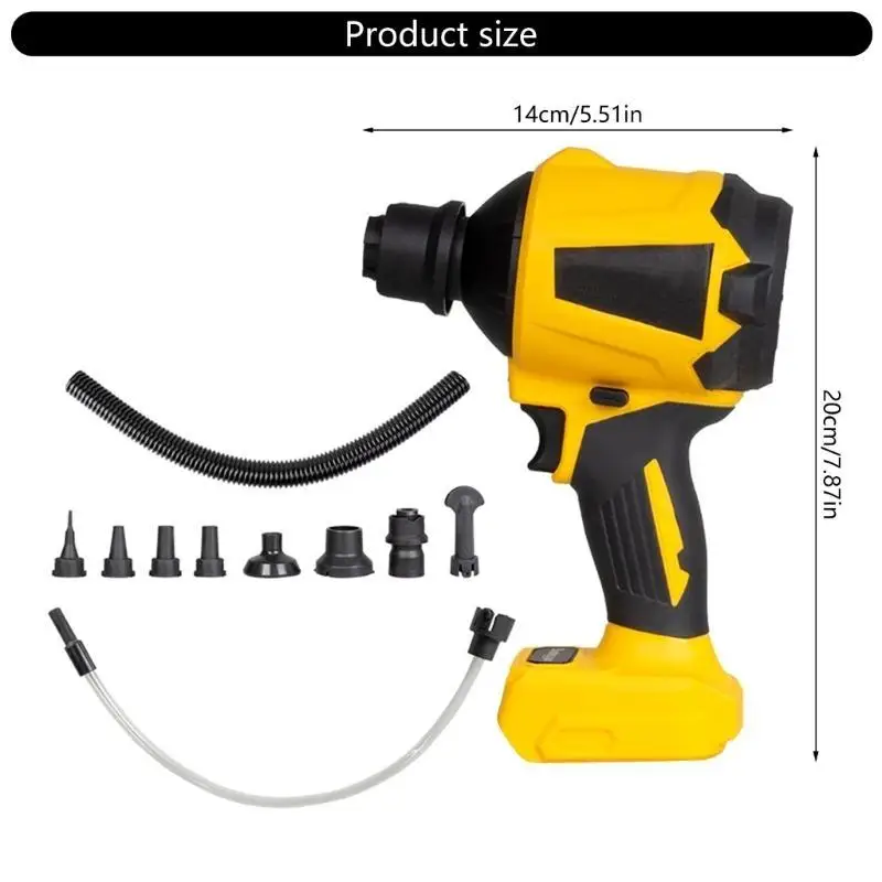 Y1UD Versatility Handheld Cordless Dust Blower With Stepless Speed Motor And Builts In LED Light For Enhances Visibility