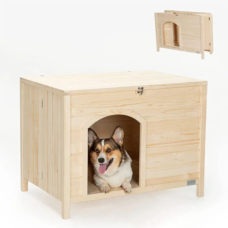 Factory Wholesale Waterproof And Corrosion-resistant Easy-to-assemble Outdoor Wooden Dog House