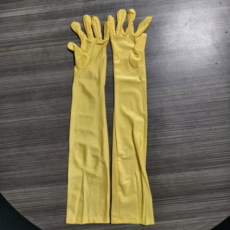 53 سنتيمتر النساء دنة قفازات طويلة متعدد الألوان الأزرق الداكن الصلبة مرحلة الأداء حفلة تنكرية تأثيري أوبرا تنفس