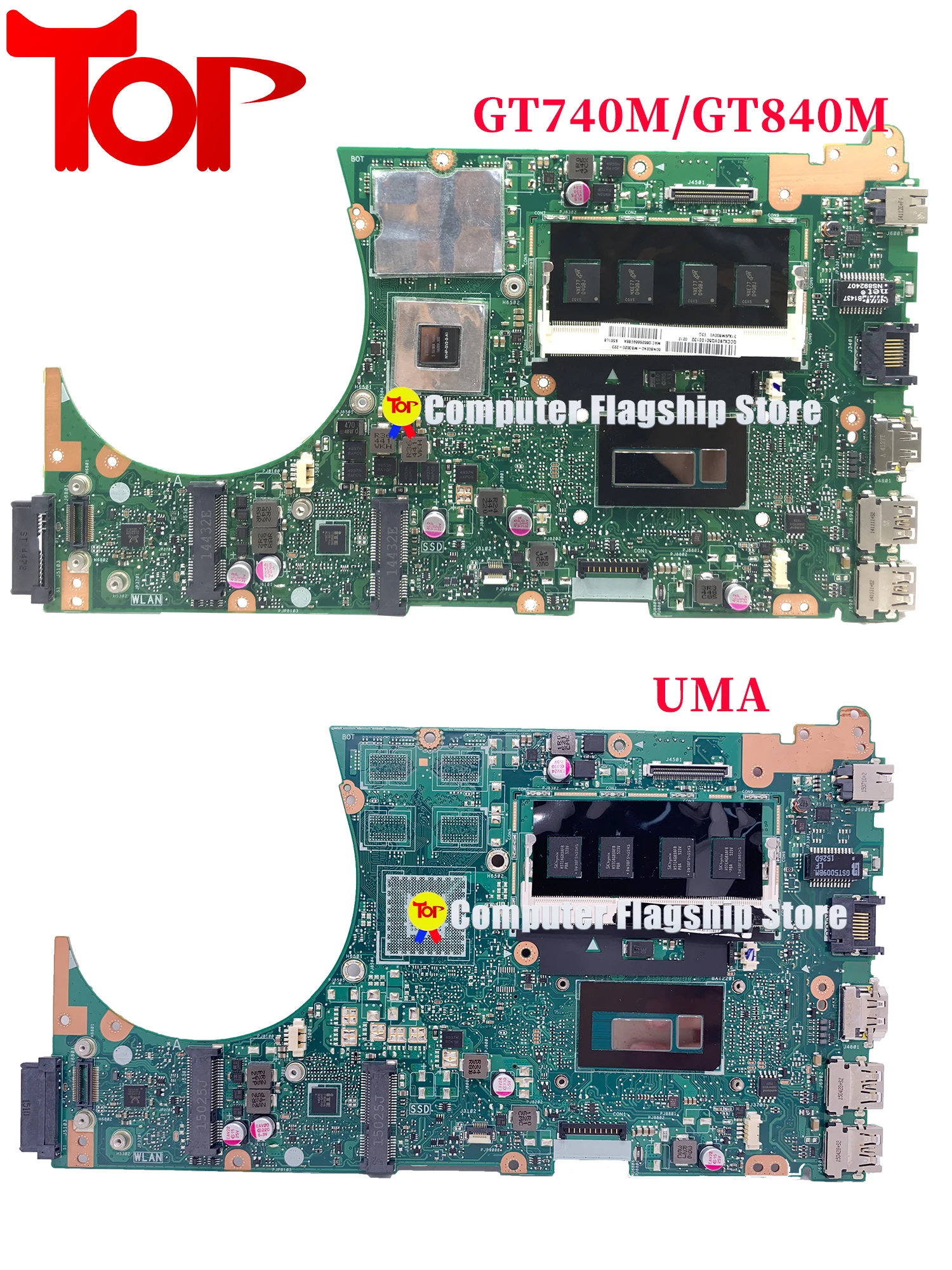 Imagem -02 - Kefu-placa-mãe Portátil para Asus S551l S551ln S551lb S551la V551l R553l K551l Mainboard i3 i5 i7 Cpu Gt740m Gt840m 100 de Trabalho