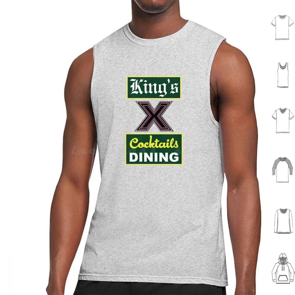 King's X Tank Tops Print Cotton Kings X Green Bay Wisconsin Restaurant Broadway Bar Tavern