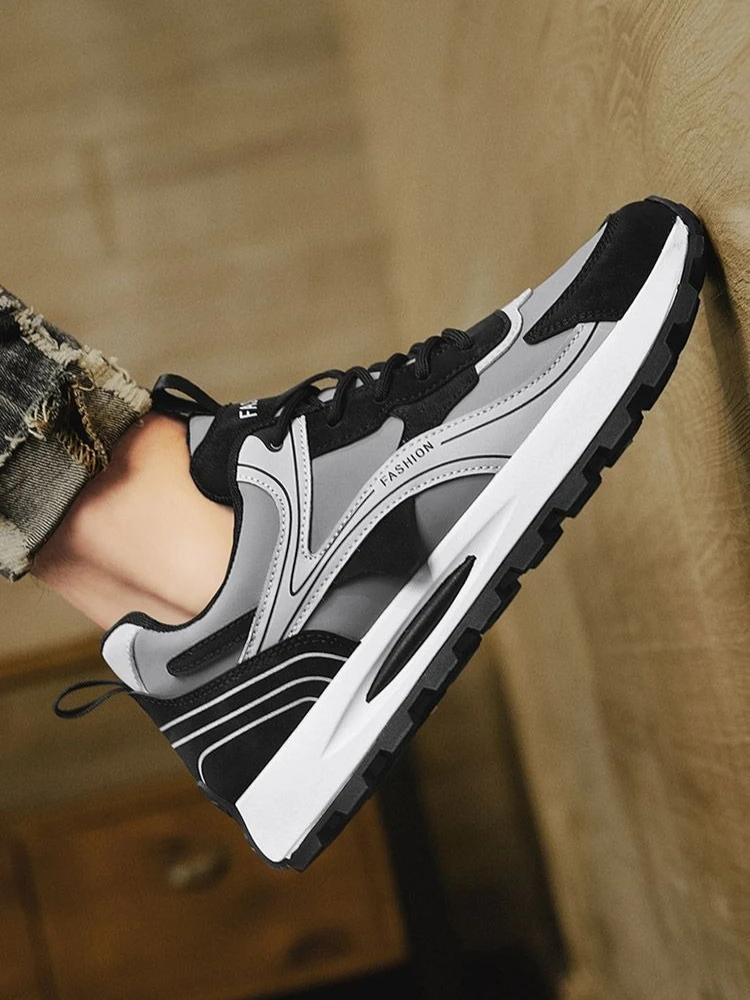 إصدار جديد لعام 2025 حذاء ركض رجالي قابل للتنفس ومضاد للانزلاق حذاء رياضي كاجوال متعدد الاستخدامات للأب للربيع والخريف