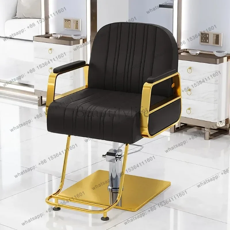 LSComfortable Unique Barber Chair Aesthetic Trendy Personalized Luxury Hairdresser Chair Nordic Salon Kapperstoel Hair Furnitu