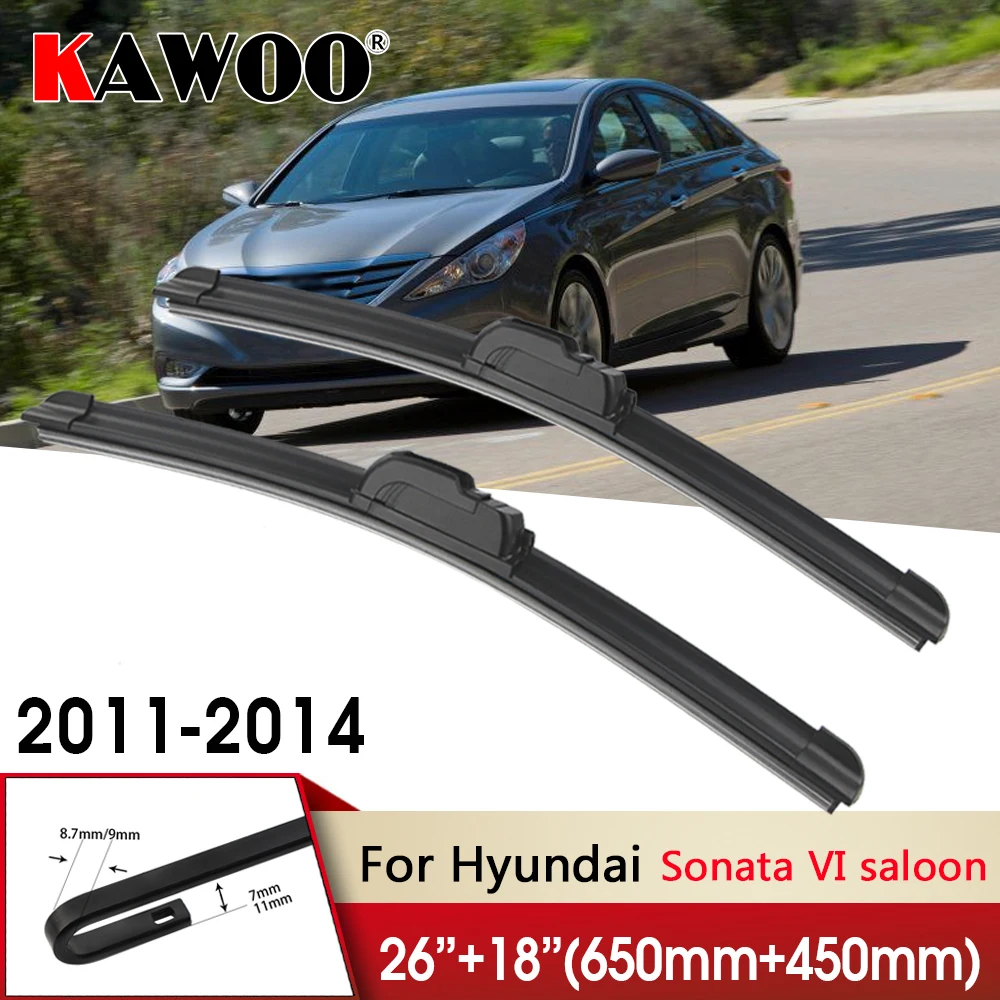 

For Hyundai Sonata vi saloon YF 2011 2012 2013 2014 26"+18" Front Car Wiper Blade U HOOK Arm Windshield Windscreen Front Wipers