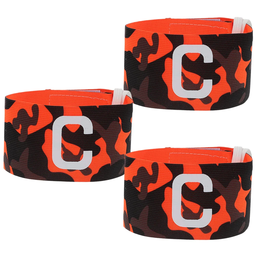 3 stuks sport kapitein armband ademend comfortabel teamleider armbanden voor voetbal voetbal games verstelbare pasvorm