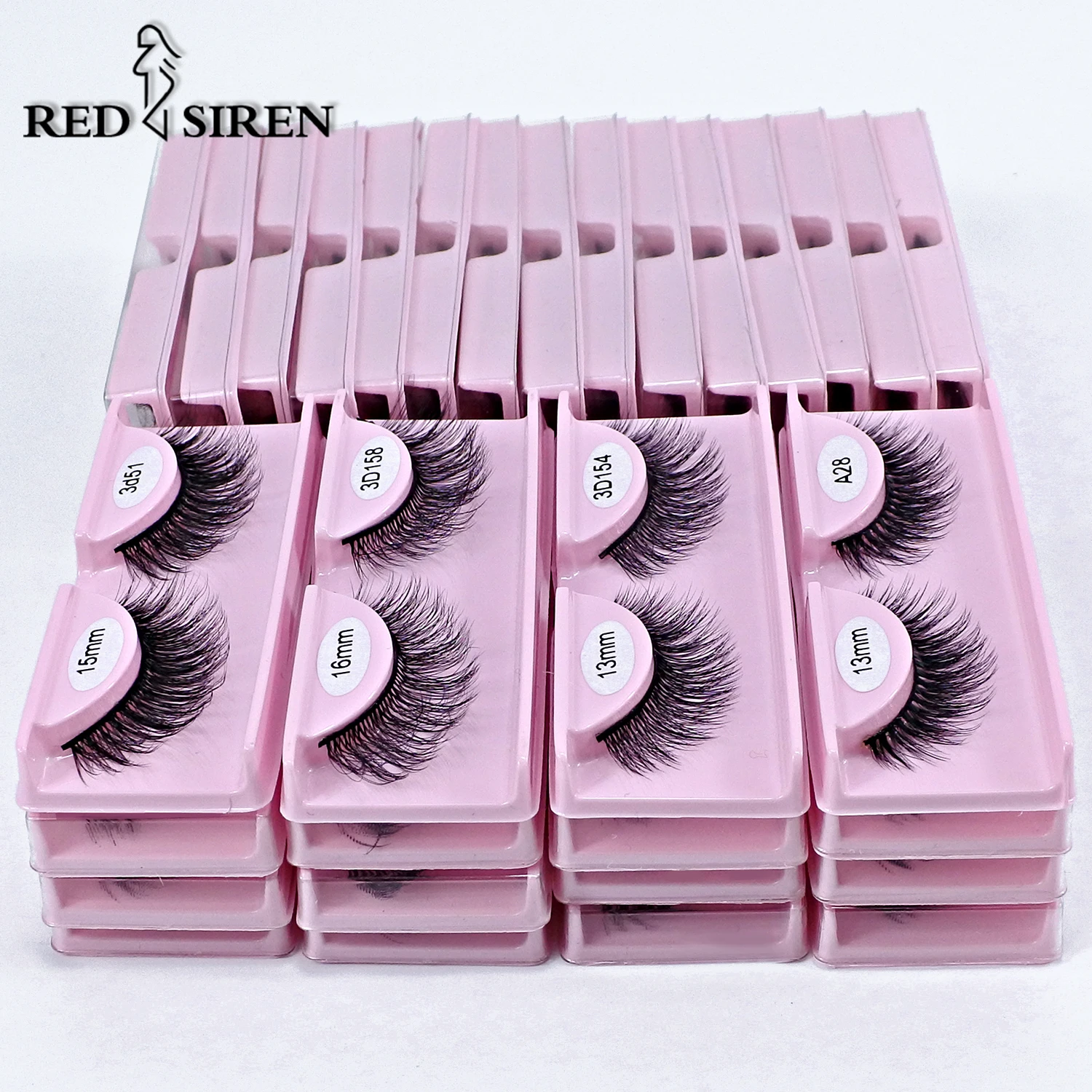 10/30/50/100 Pairs Wholesale False Eyelashes Ntural Look Faux Mink Lashes Fluffy Wispy Fake Lashes Suppliers