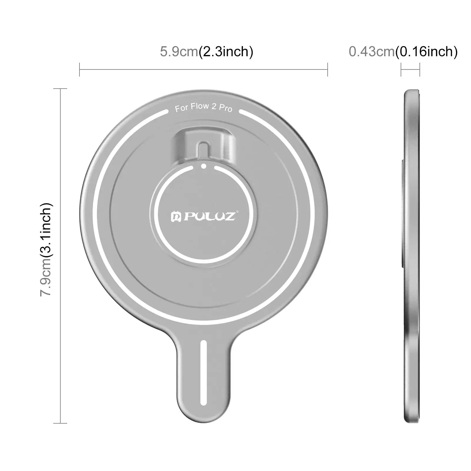 PULUZ Magnetyczny adapter MagSafe do Insta360 Flow 2 Pro / Insta360 FLow Gimbal Akcesoria do iPhone 16 15 14 13 12 Uchwyt na telefon — zdjęcie produktu 4