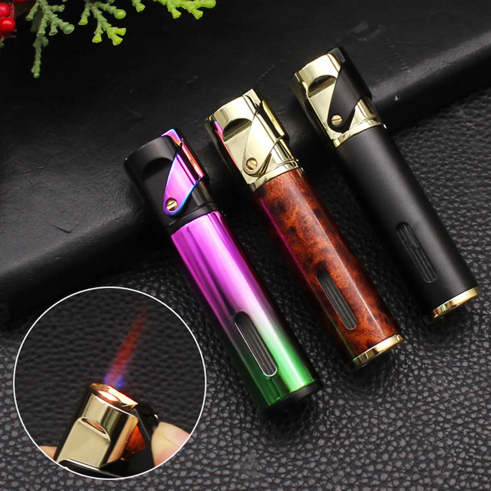 

Газовая зажигалка Jet-Torch Бутановая зажигалка с окном Visibles Ветрозащитная зажигалка для барбекю Плита Свеча Кухонная плита Плиты Мужской подарок