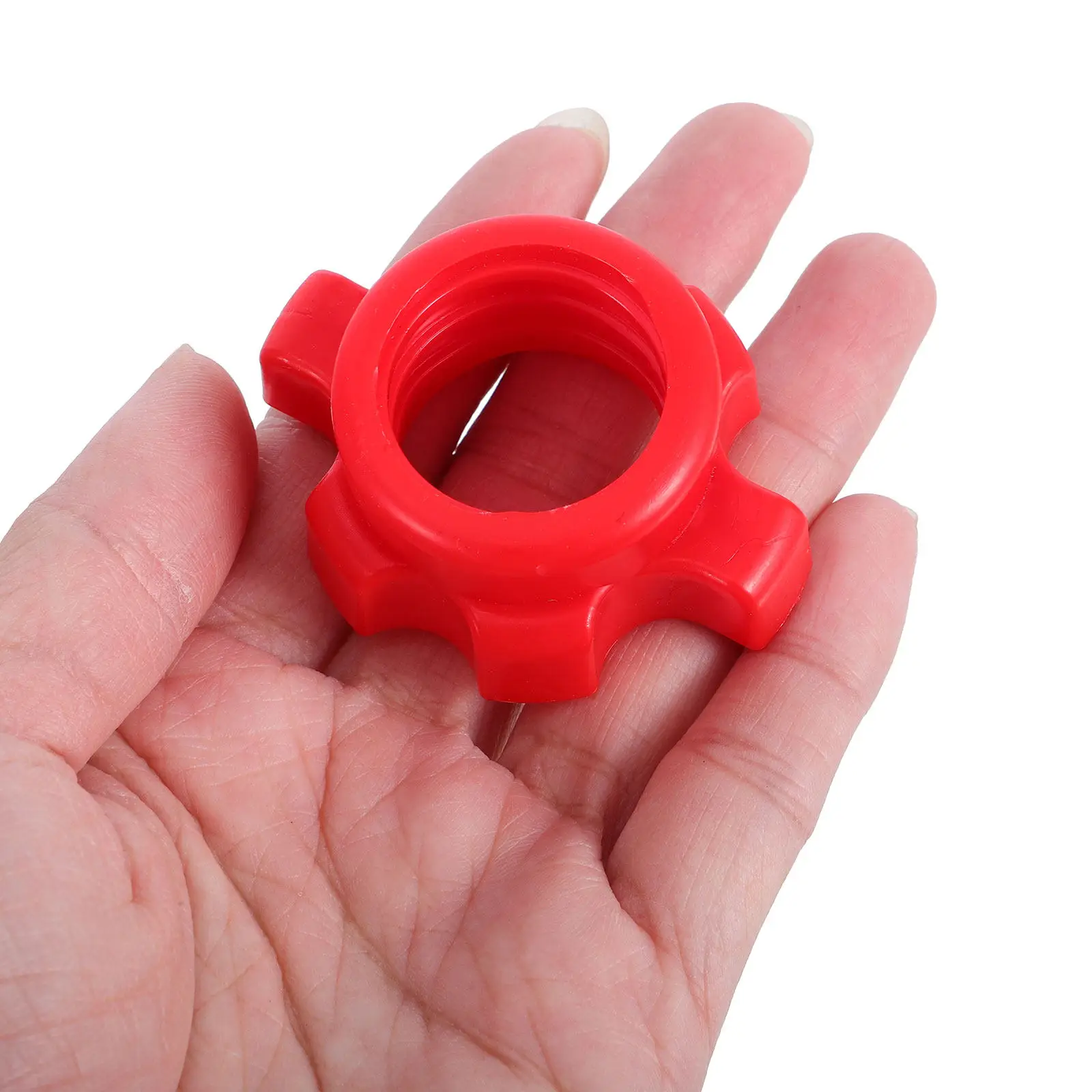 Picture 3: 4 Pcs Plastic Nut Dumbbell Bar Fixing Screw Barbell Safety Lock Fitness Equipment Hardware Dumbbell Bar fasterner for Home Gym