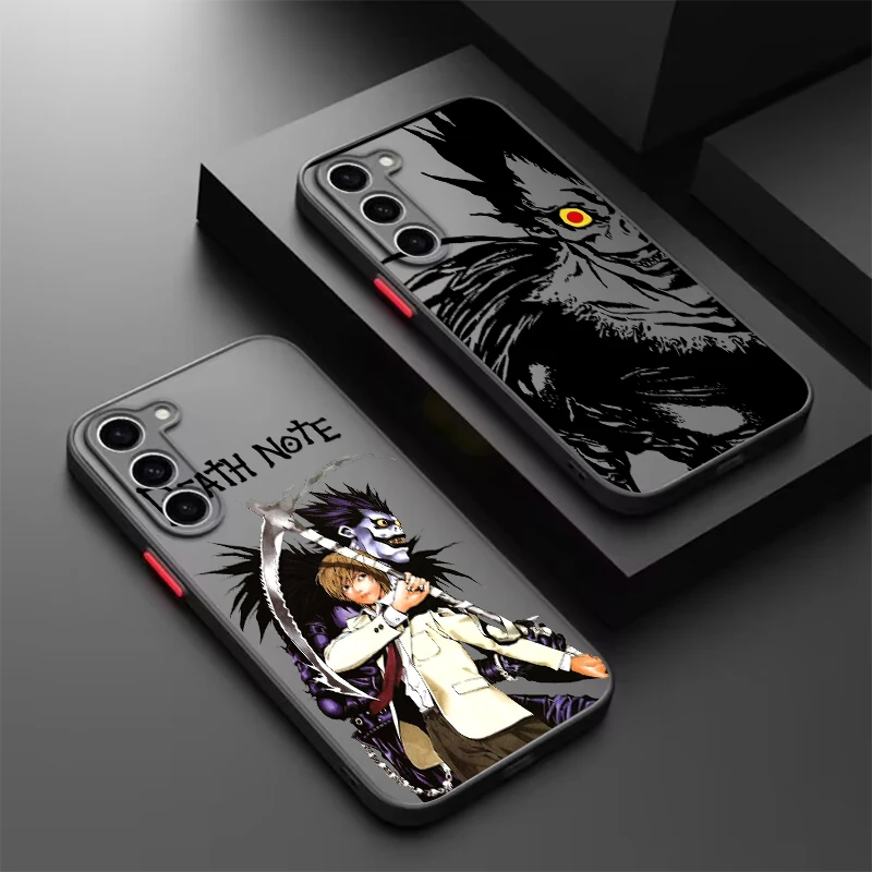 

D-DEATH NOTE Cool Fashion Frosted Translucent For Samsung Galaxy S24 S23 S22 S21 S20 FE S10 S9 S8 Plus Ultra Pro 5G Soft