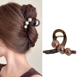 Elegant Pearls 3.15in Cross Hair Claw For Women Girls Sweet Hair Ornament Claw Clip Hair Clip Hairpin Fashion Hair Accessories