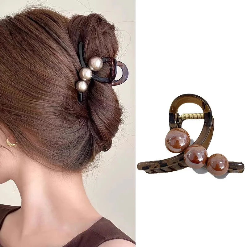 Eleganckie Perły 8 cm Klamra do Włosów w Kształcie Krzyża dla Kobiet i Dziewcząt, Słodka Ozdoba do Włosów, Spinka, Wsuwka, Modne Akcesoria do Włosów