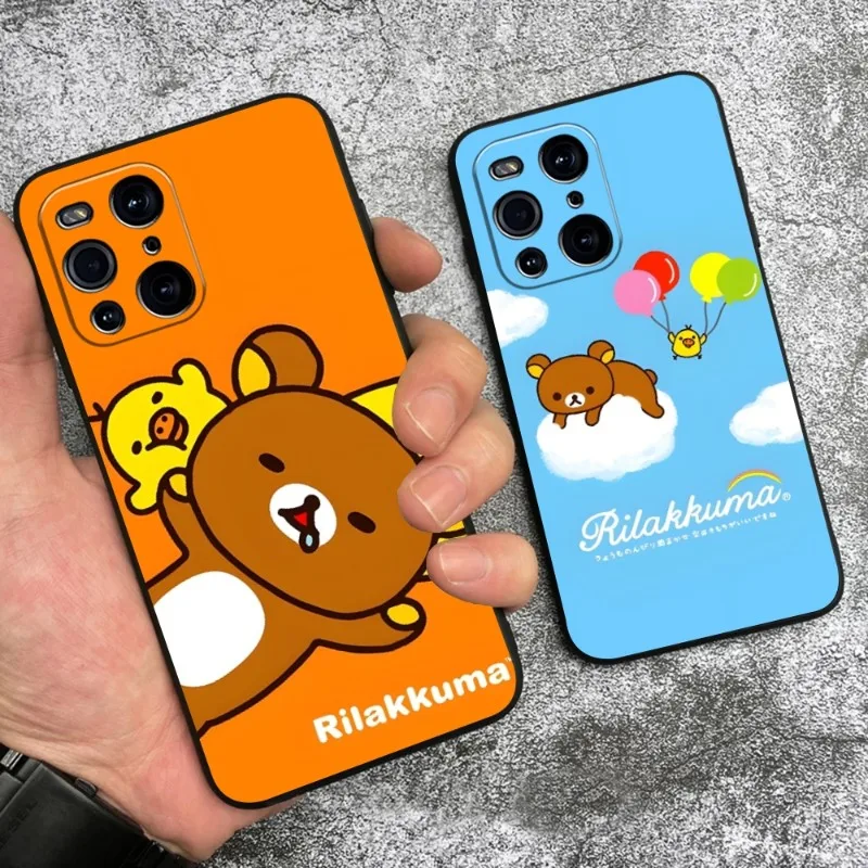 Rilakkuma Kawaii Phone Case For OPPO Reno 6 Pro 7 Find X3 Neo A54 A55 X5 A16 A57 A92 A93 A74 A94 K9 K9S Back Cover