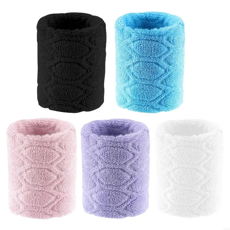 

J2HE Sport Wrist Band Cotton Wrist Sweatband for Adult Kid Tennis Basketball Football