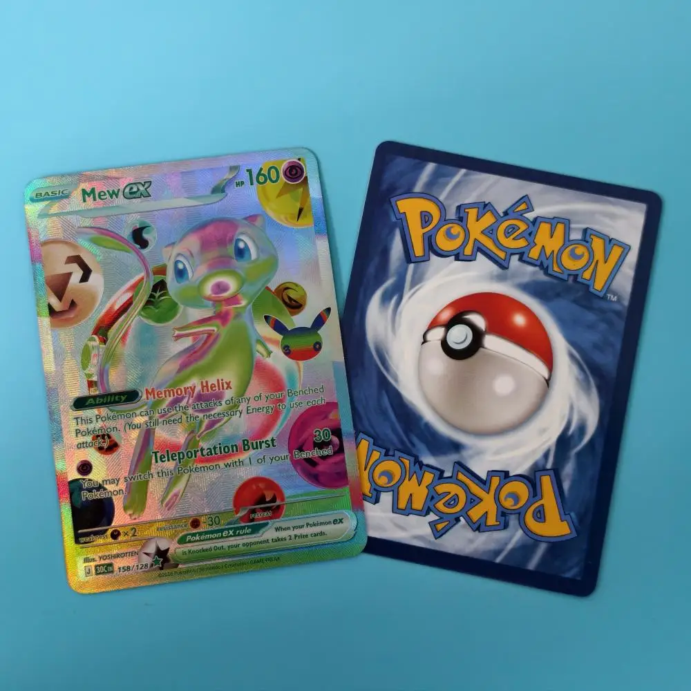 Selbstgemachte TCG-Sammelkarte 30C/MEP 30th Anniversary Seltene Karte Umbreon Espeon Mew EX Holo Englische PKM-Karten – Detail 2