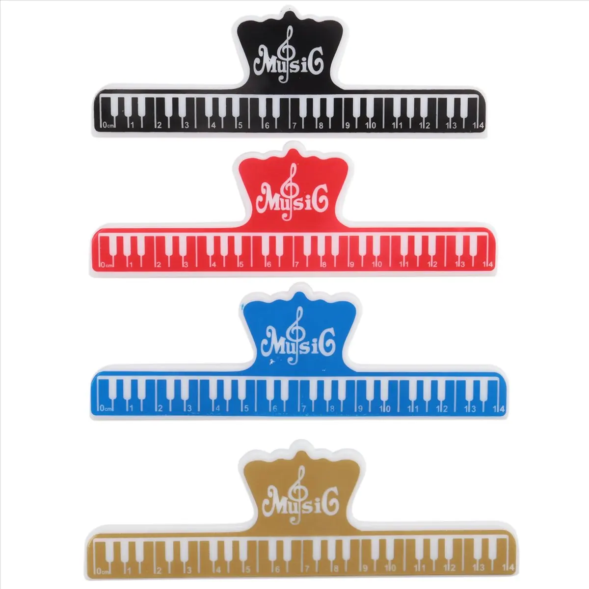 New Arrival 4 Pcs Music Book Note Paper Ruler Sheet Music Spring Clip Holder For Piano Guitar Violin Viola Cello Performance