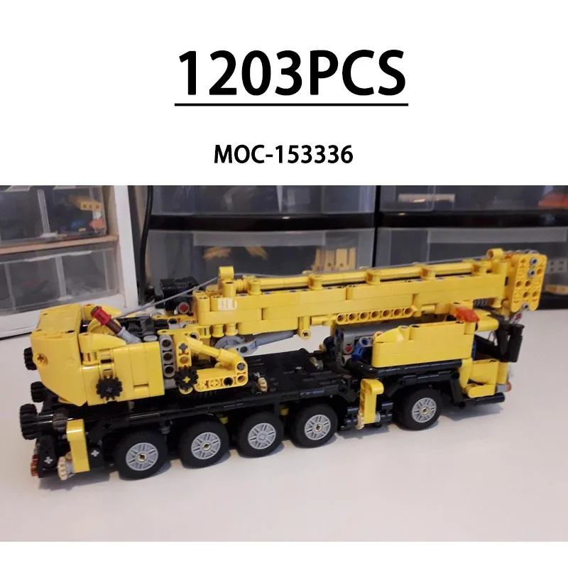 

MOC-153336 Building Block Mobile Crane Truck Model Decoration, 1203 Pieces, Children's Birthday, Christmas and New Year Toy Gift