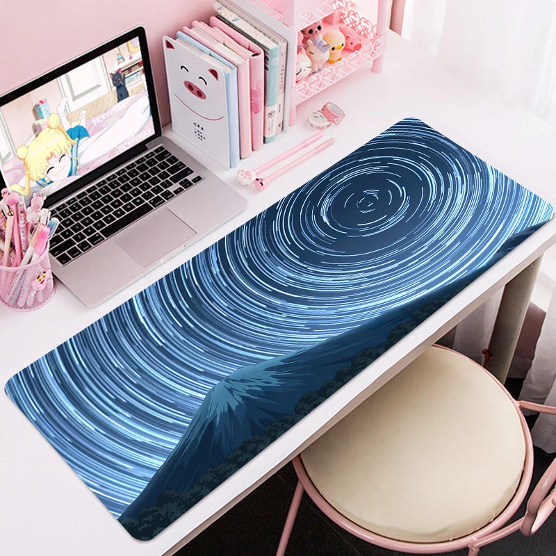 

Yuru Camp 80x30cm XL Lockedge Large Gaming Mouse Pad Computer Gamer CS GO Keyboard Mouse Mat Hyper Beast Desk Mousepad For PC