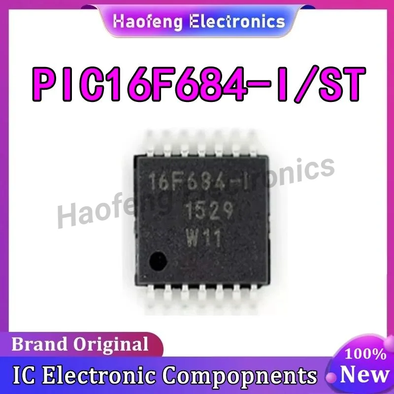 5PCS PIC16F684-I/ST PIC16F684-I PIC16F684 PIC16F PIC16 PIC IC MCU Chip TSSOP-14 in Stock 100% New Origin