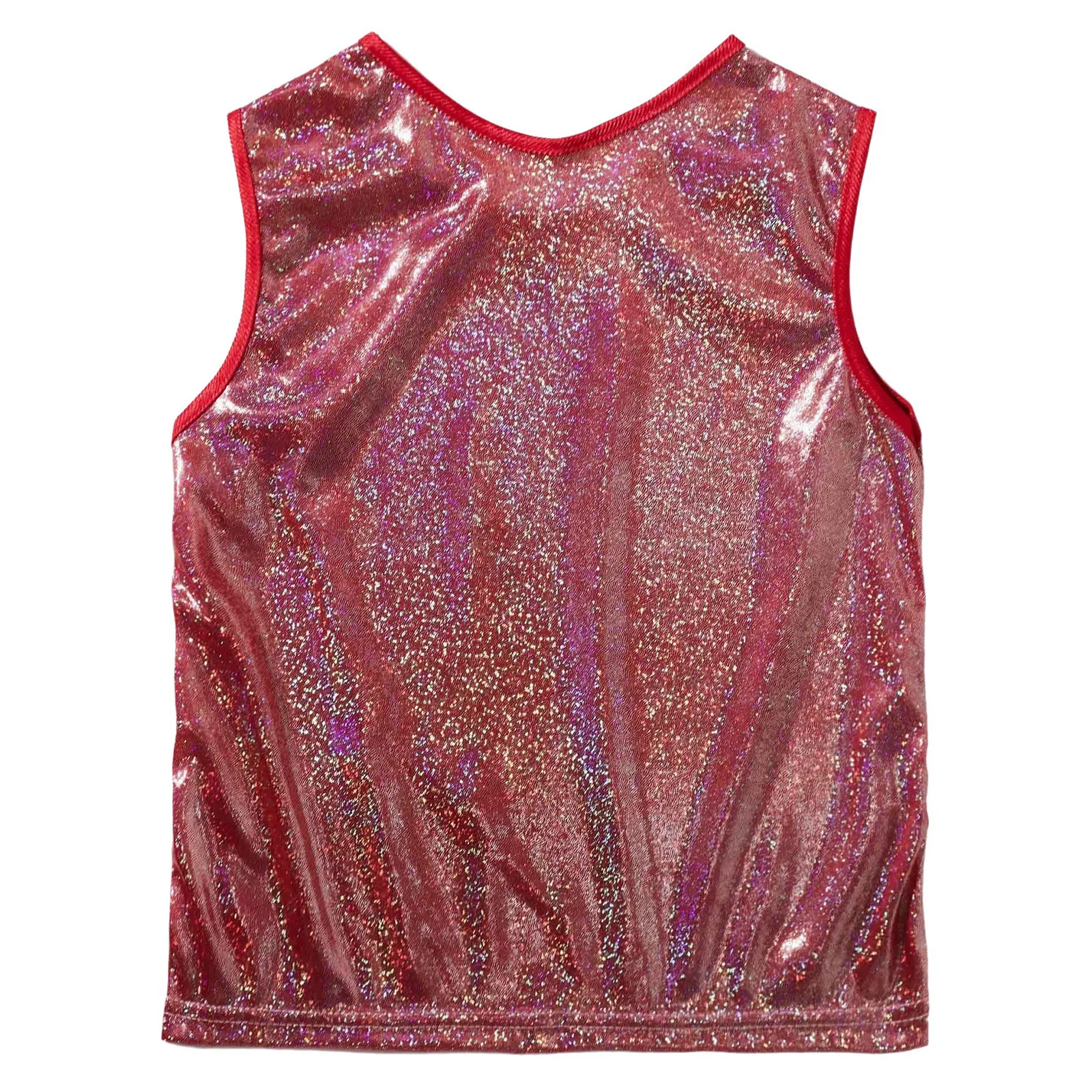 الفتيات الفتيان لامع نقاط صغيرة الجاز الرقص سترة الهيب هوب Dancewear الشارع الشهير أكمام تانك القمم التشجيع أداء زي