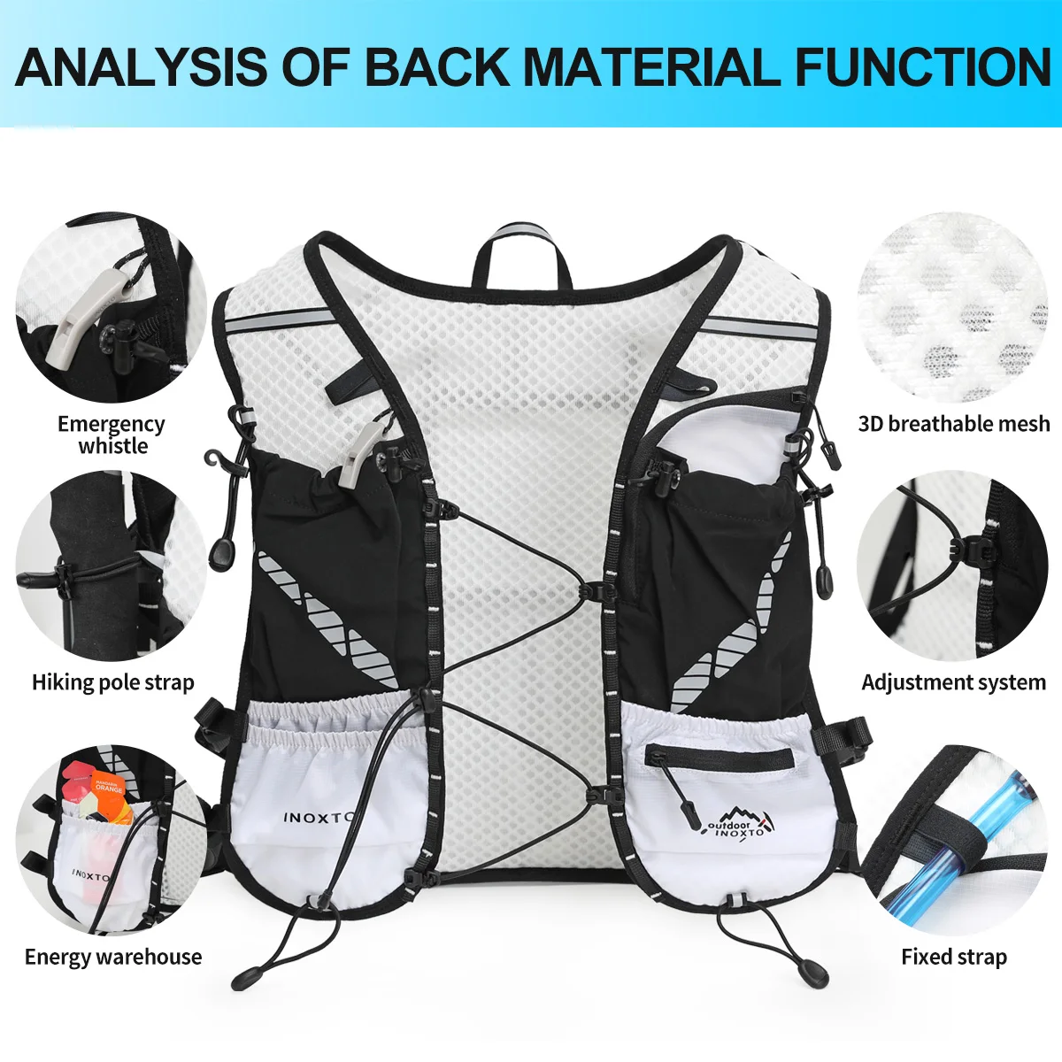 Running Hydration Vest Backpack,Lightweight Pack with 1.6L Water Bladder Hydration Backpack Daypack for Hiking Trail Running Cyc