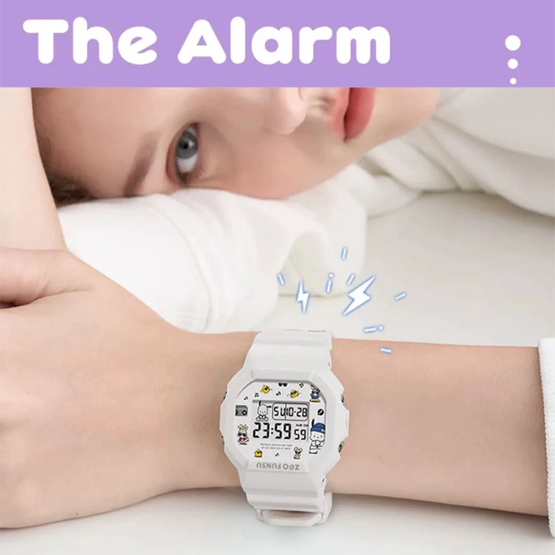 Sanrio Pochacco reloj LED relojes digitales estudiante versátil reloj de silicona reloj de pulsera para niños reloj deportivo impermeable para niños