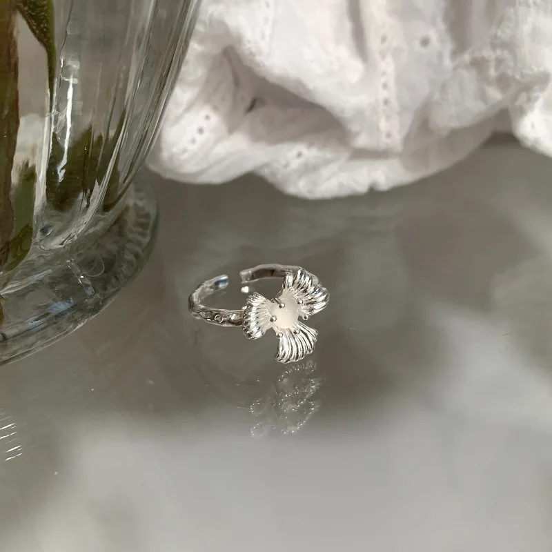 925 Sterling Silber Liebesherz Ausgehöhlter Ring für Frauen und Mädchen, Extrem Feiner Koreanischer Ins-Schmuck, Geschenk, Dropshipping – Detail 37