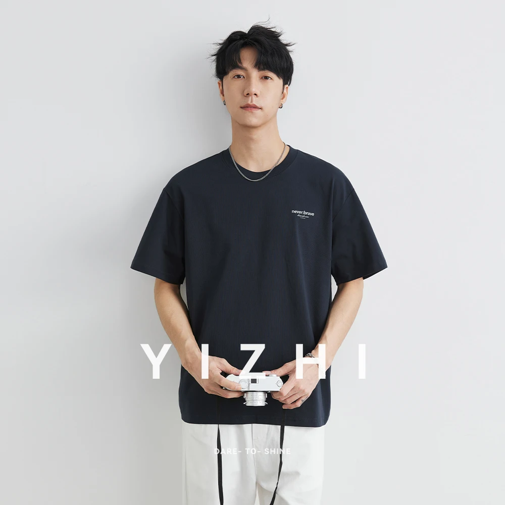 

Fashion Men's American Letter Printed Short Sleeve T-shirt Summer Round Neck Retro Breathable Multicolor Large Size Men T-shirt