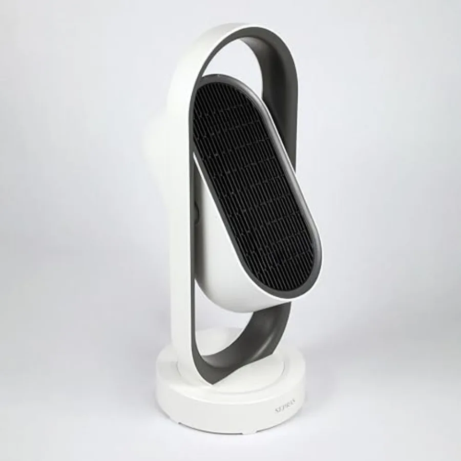 SWINGING HEATER AND FAN WITH REMOTE CONTROL AND SAFETY COMPACT GRID - DUAL USAGE - White - HEATER