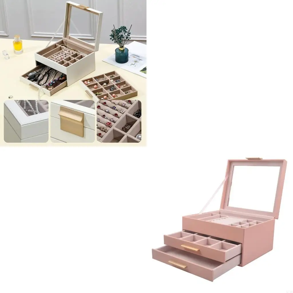 

Элегантный органайзер для ювелирных изделий, многослойная коробка для хранения браслета-ожерелья