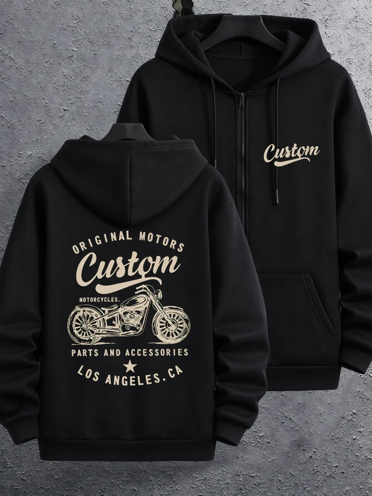 Rapper Music Graphic Printed Mens Zip Up Fleece Hoodies Warm Winter Athletic Sportswear Sweatshirt Loose Workout Jacket