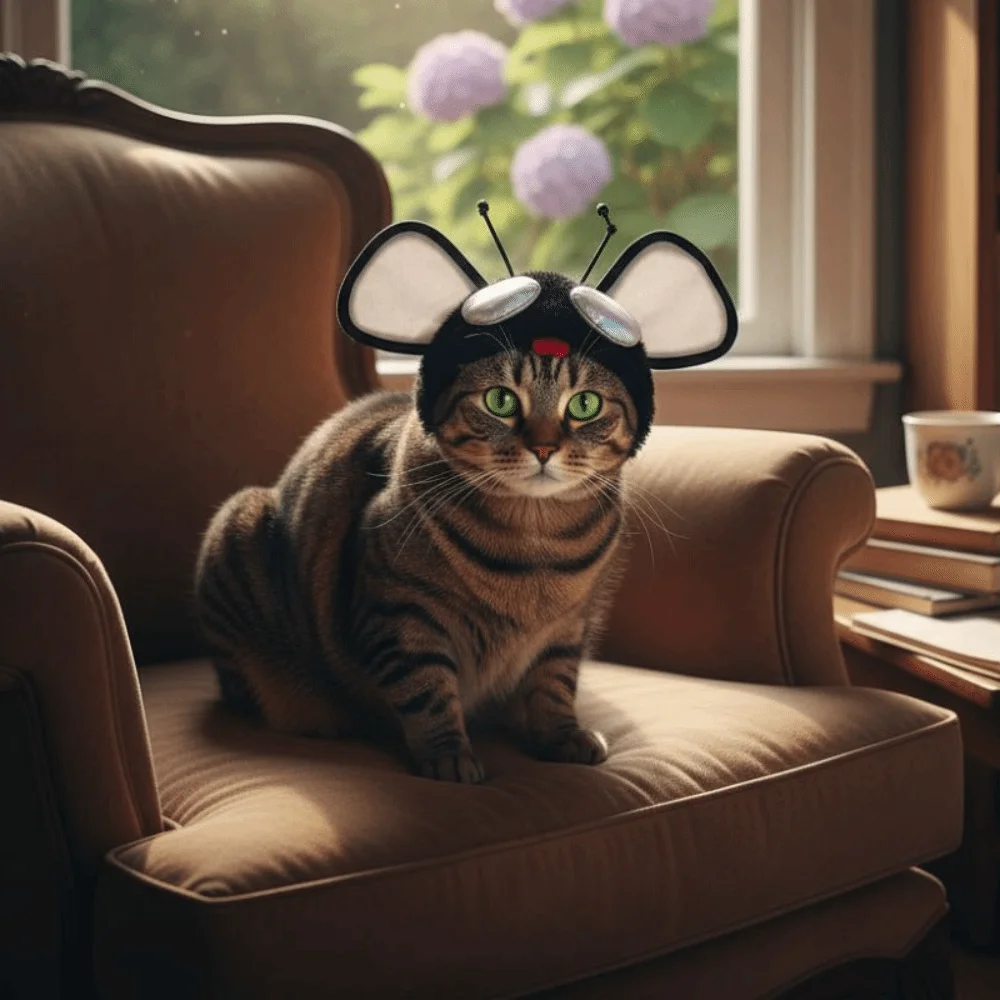 

Funny Cute Pet Fly Hat Noise Protection Warm Pet Headgear Soft Cats Cosplay Costume Party Props