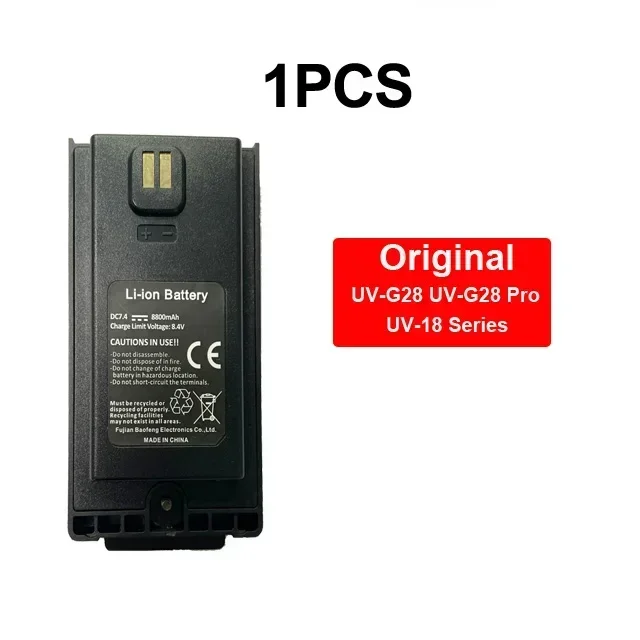 Batteria originale per walkie-talkie UV-G28 UV-G28 Pro Radio Car Charge Cavo USB TypeC per batterie ricaricabili Boafeng serie UV18