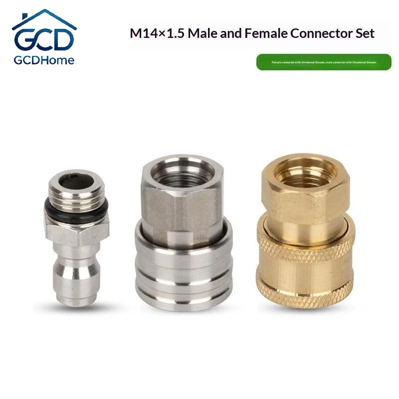 M14 X 1.5 Quick Connect Fitting Set Male Female Rust Proof Leak Resistant for Industrial Pressure Pipeline Connections