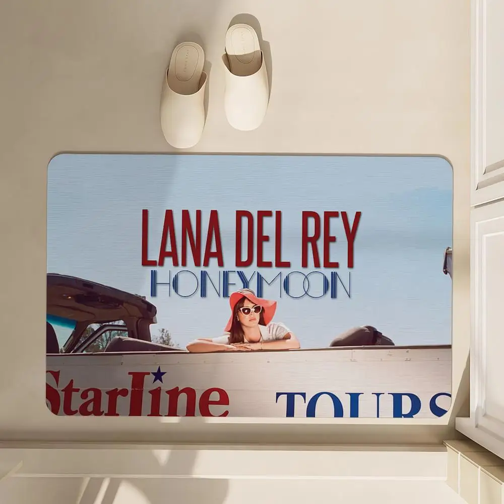 

Singer Lana Del Rey Floor Mat Soft Diatom Bathroom Absorbent Floor Mat, Toilet Of The Bathroom, Household Floor Mat, Door Mat Ca