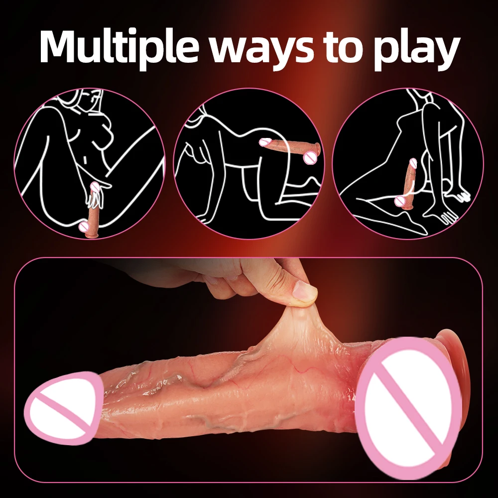 大きなスライド包皮ディルド太いペニス女性の大人のおもちゃセクシーな大人用品シリコーンディルド吸引カップクリトリス刺激装置