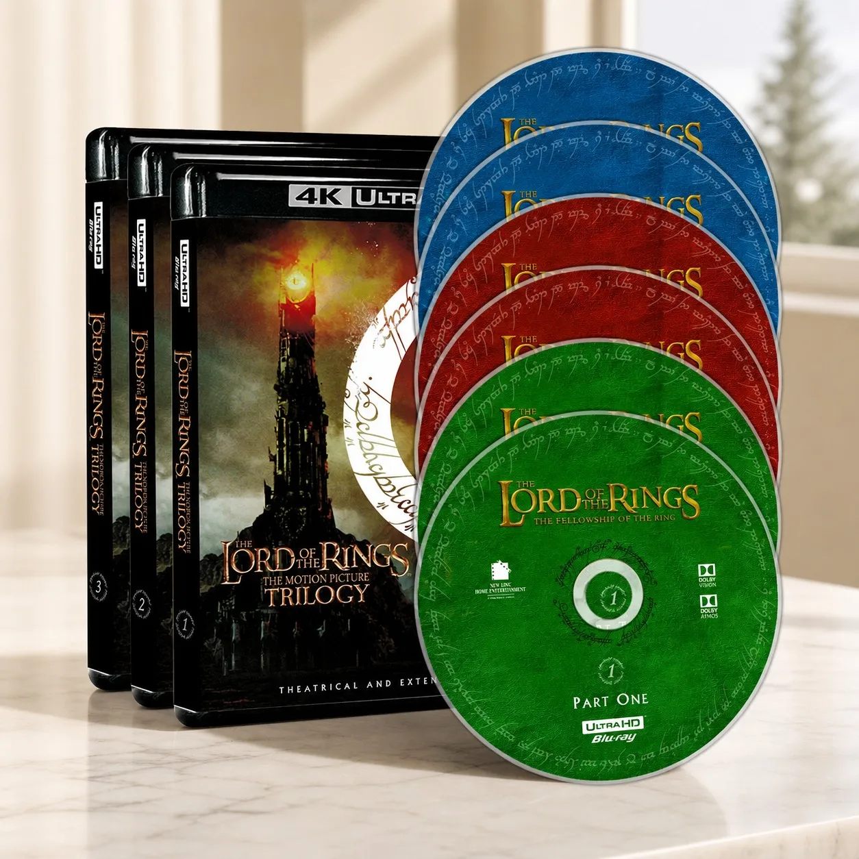 HOT 4K UHD The Lord of the Rings Extended Edition Complete 6-Disc Blu-ray Disc PS5 Compatible XSX Dolby Vision Atmos