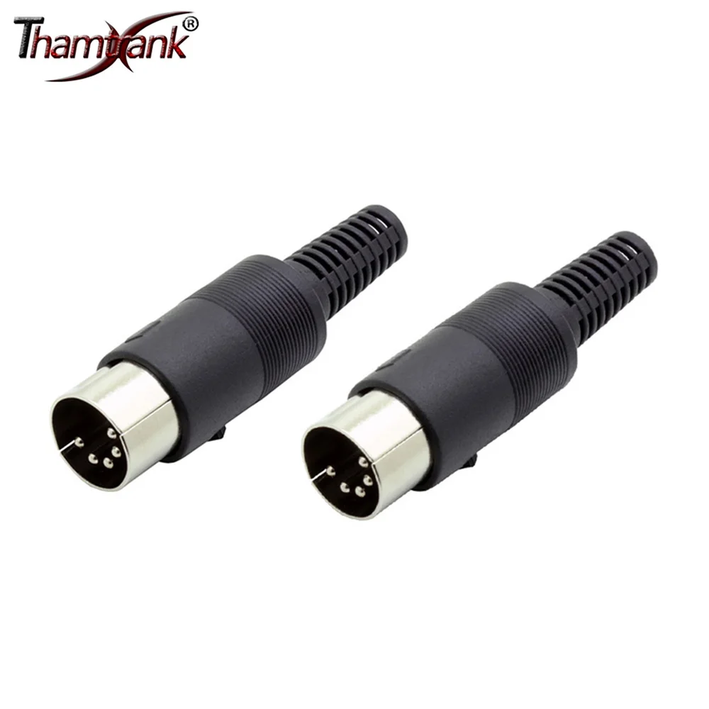 10pcs/lot 5Pins DIN Male Connector 5Pins DIN Plug Jack with Plastic Handle Keyboard Cable Connector Adapter  Wholesales